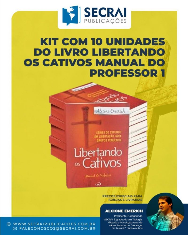 Kit Com 10 Unidades Do Livro Libertando Os Cativos Manual Do Professor 1 Imagem 1